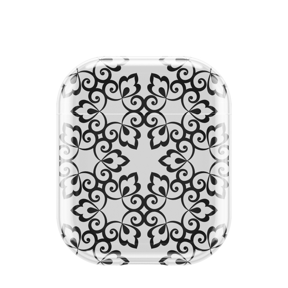 Apple AirPods (1. Generation) Gummi Hülle Mystische Mandala 3 - Transparent