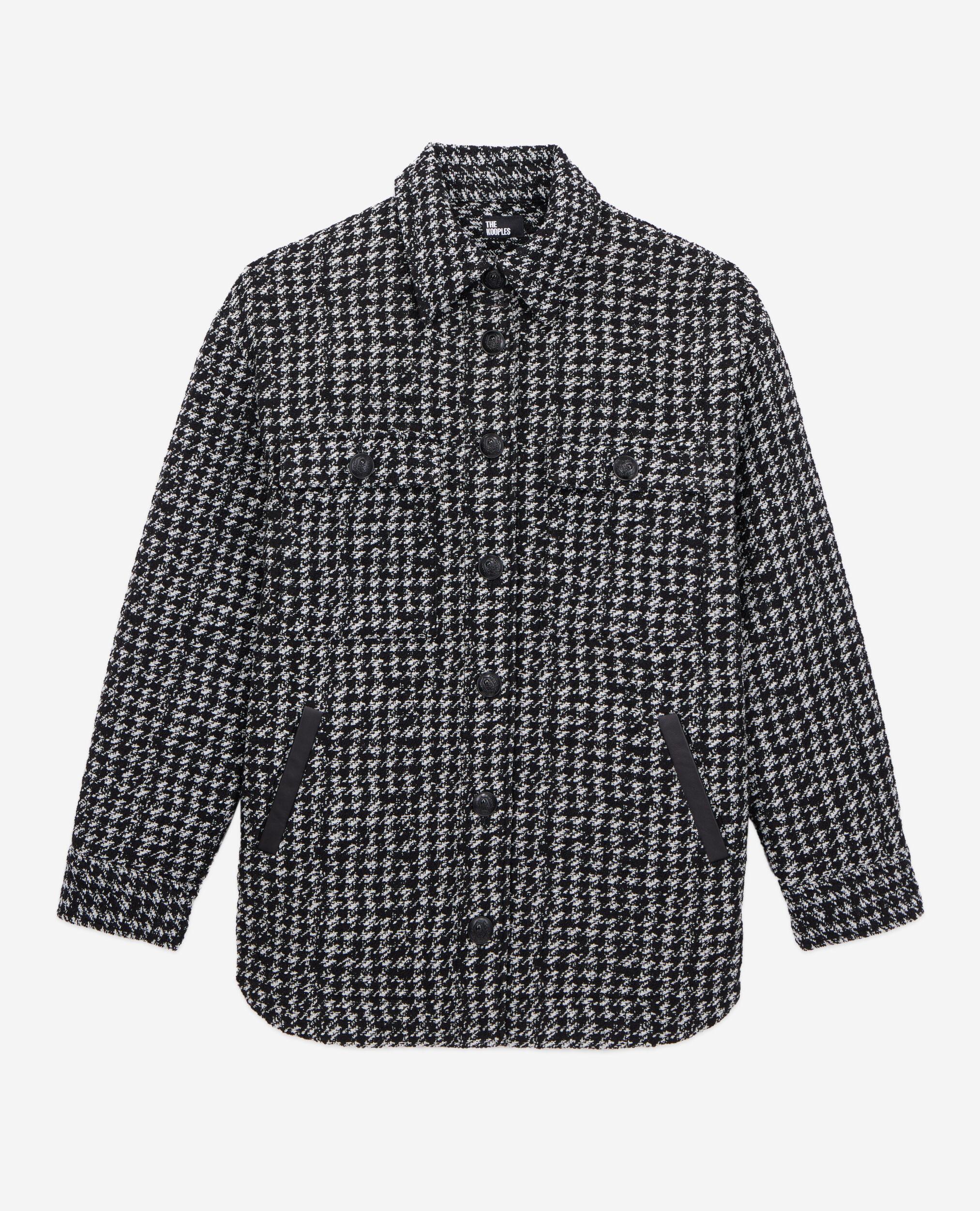 Black tweed overshirt jacket