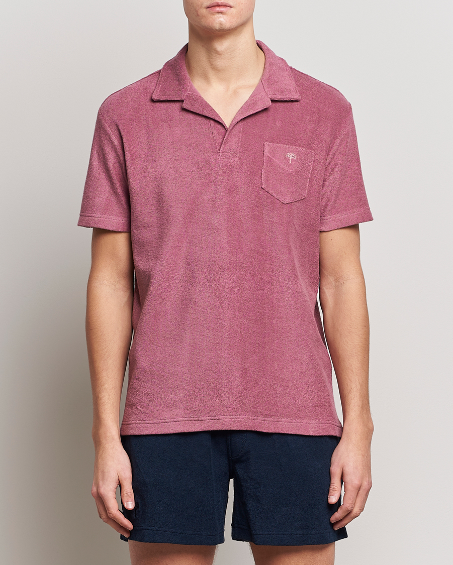 OAS Short Sleeve Terry Polo Dusty Plum