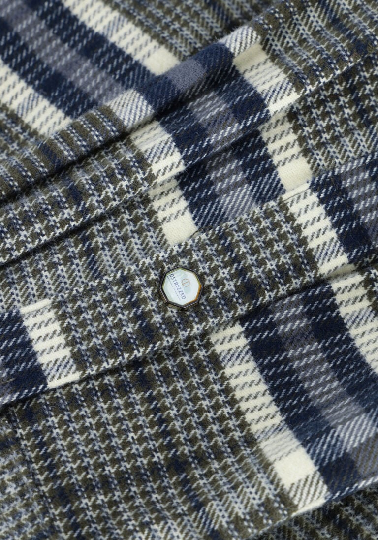DSTREZZED grijze dstrezzed overshirt zipped overshirt fancy tartan