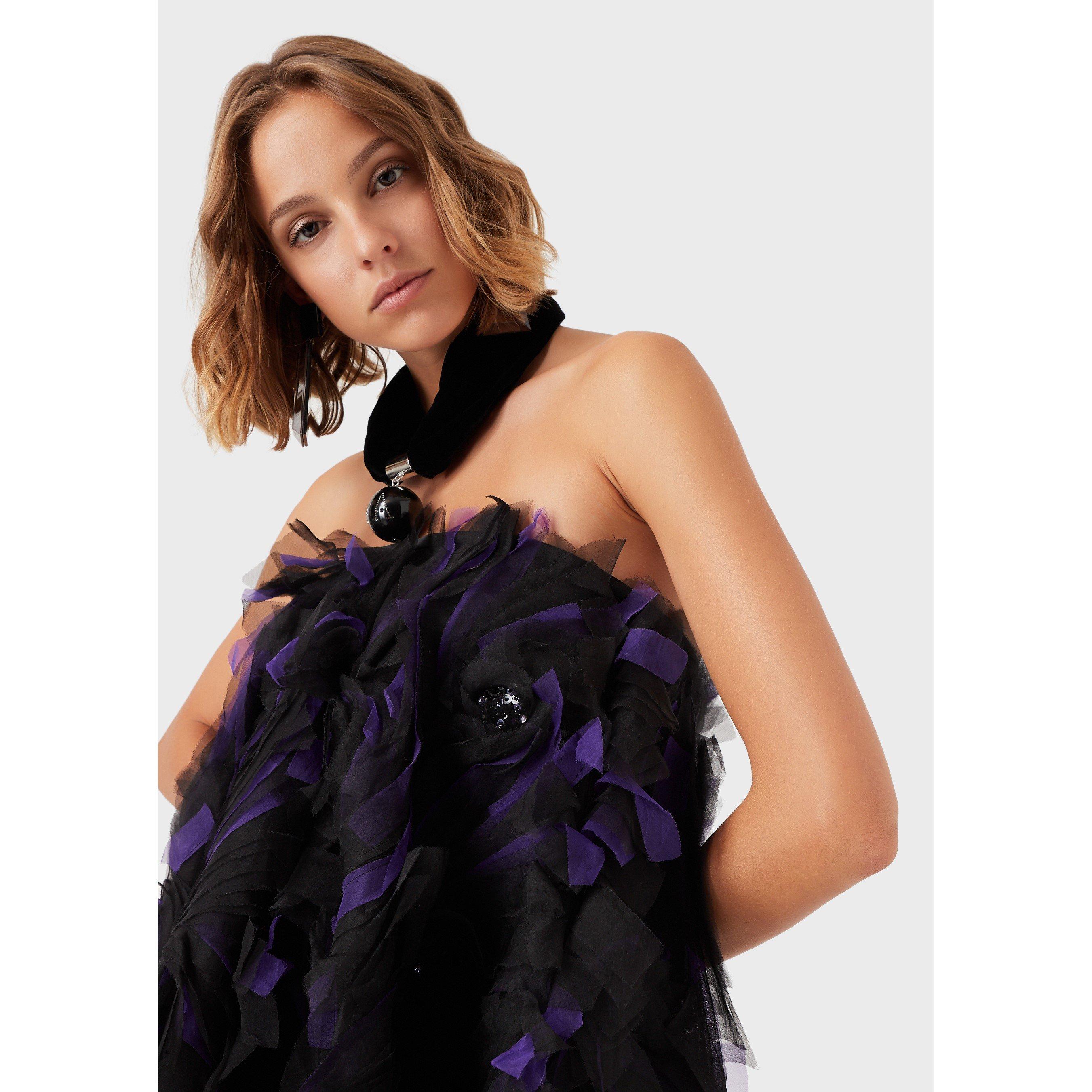 Emporio Armani Petiteroll Halter Neck Mini Dress