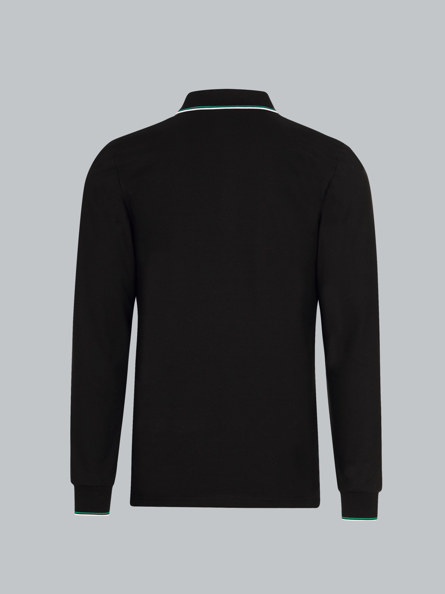 Modisches Poloshirt mit langen Armen Schwarz