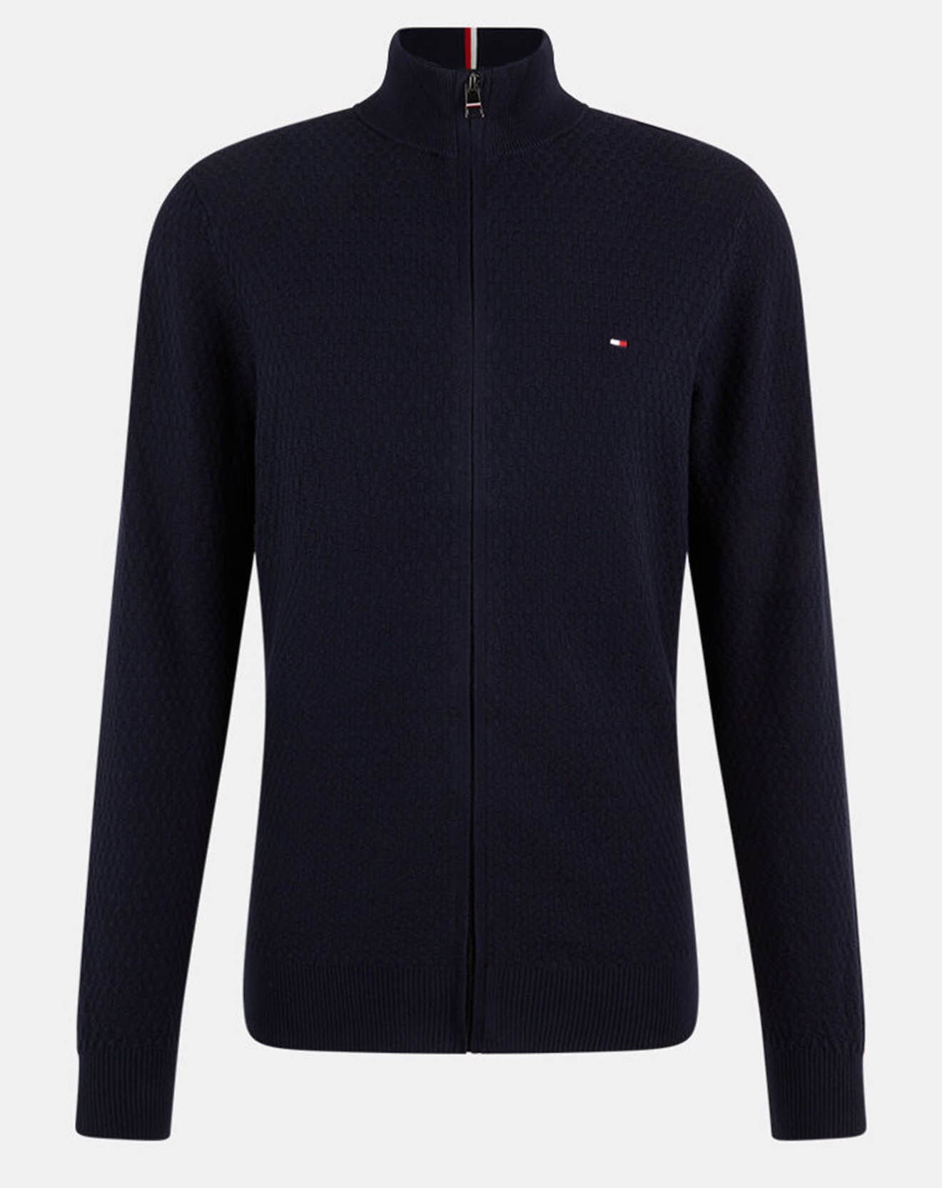 Tommy Hilfiger Gilet zippé Cross Structure bleu marine