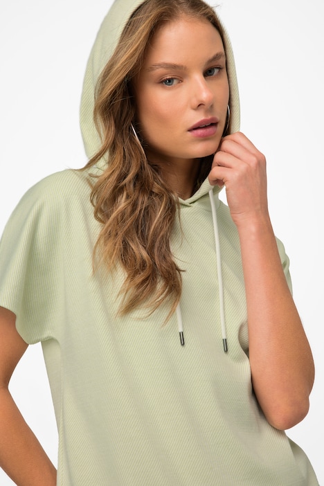 Hoodie, oversized, Kapuze, elastischer Saum
