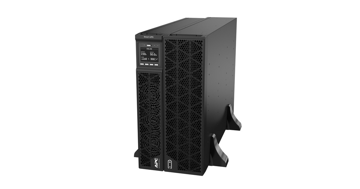 APCSmart-UPS On-Line SRTG10KXLI Noodstroomvoeding ups  (Zwart, 2x C13, 1x C19, Rack/tower, extendable runtime, 10000VA)