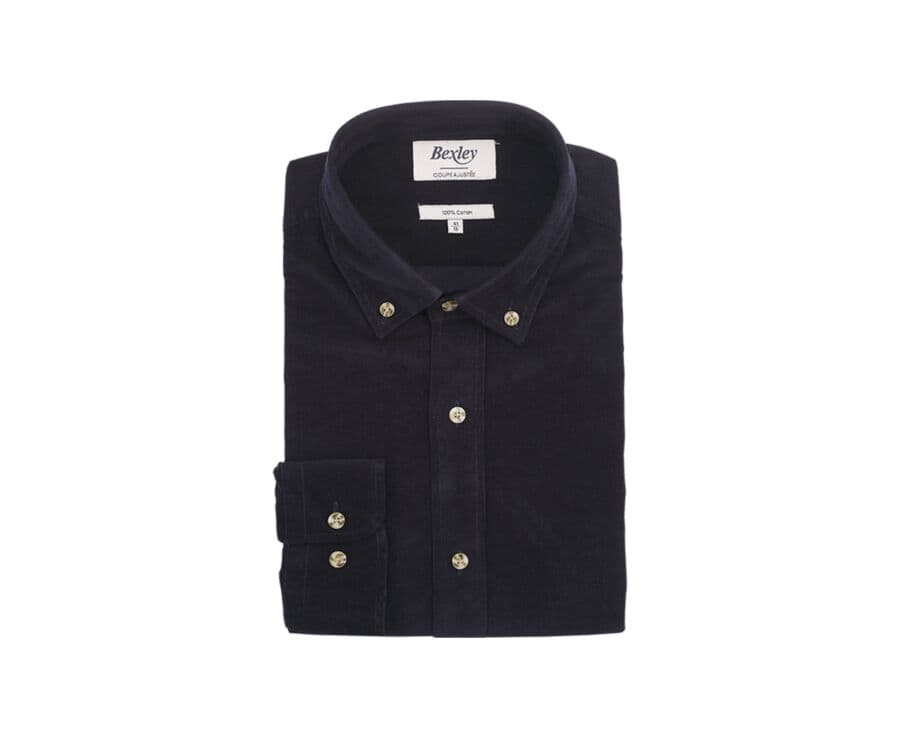 Chemise en velours Marine foncé - WAYNE