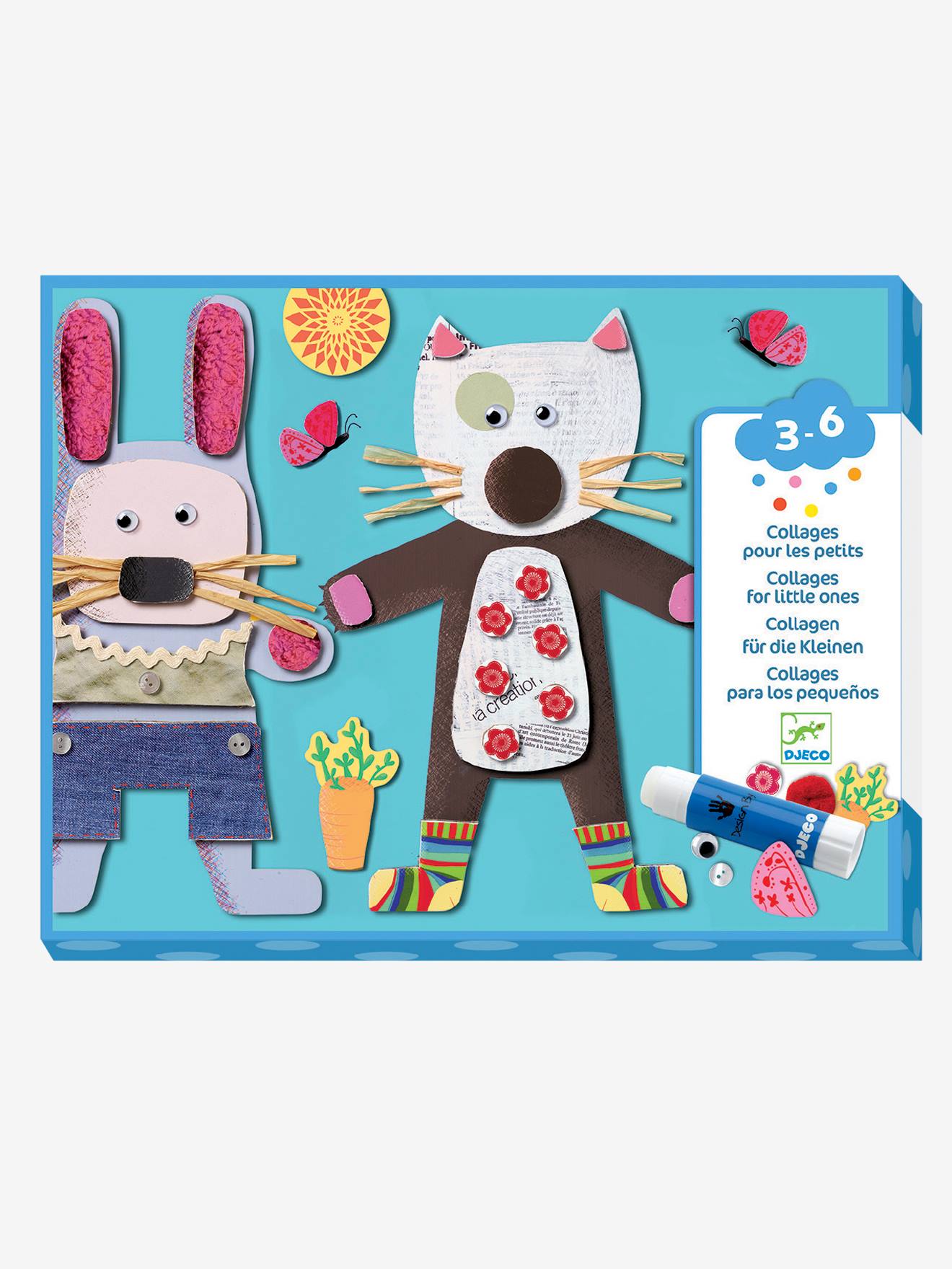 Colagem infantil multicolorida DJECO