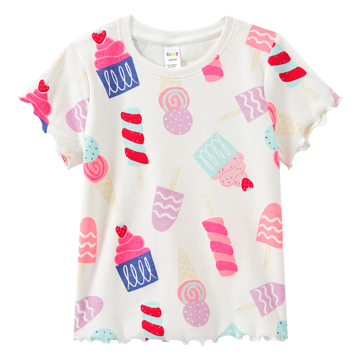 Famy Mädchen Shorty mit Eis allover weiss