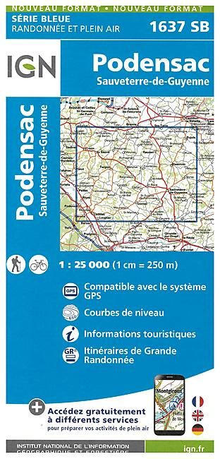 IGN - 1637 SB PODENSAC 1 25 000