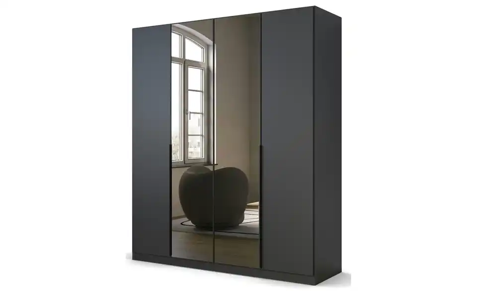 Drehtürenschrank Grau 181 cm 4 Stück