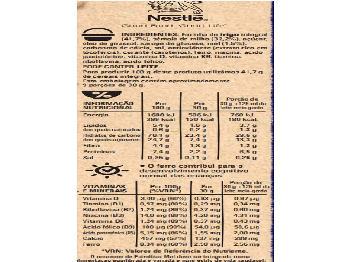 CEREAIS NESTLÉ ESTRELITAS MEL 550 G