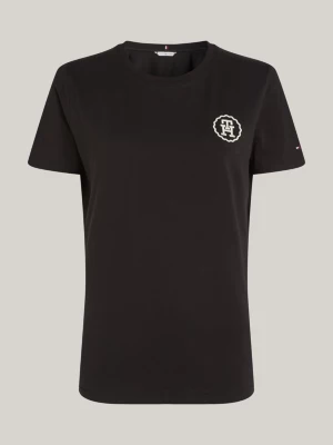 Camiseta moderna com bordado de monograma TH