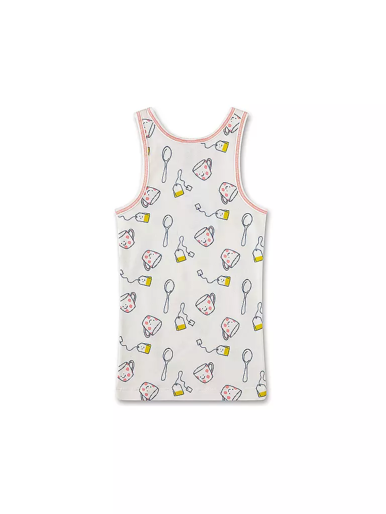 SANETTA Mädchen Top white pebb creme