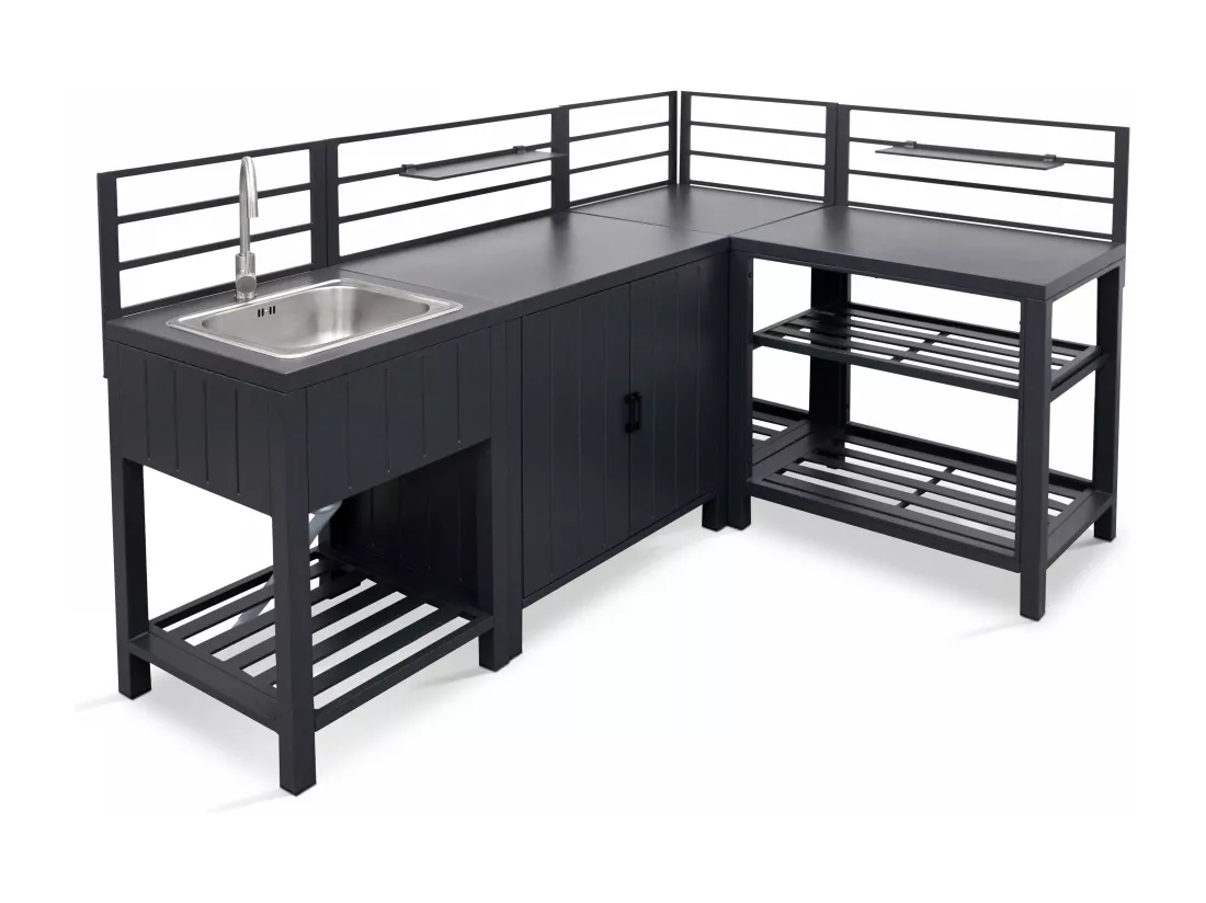 Meuble évier inox cuisine extérieure
