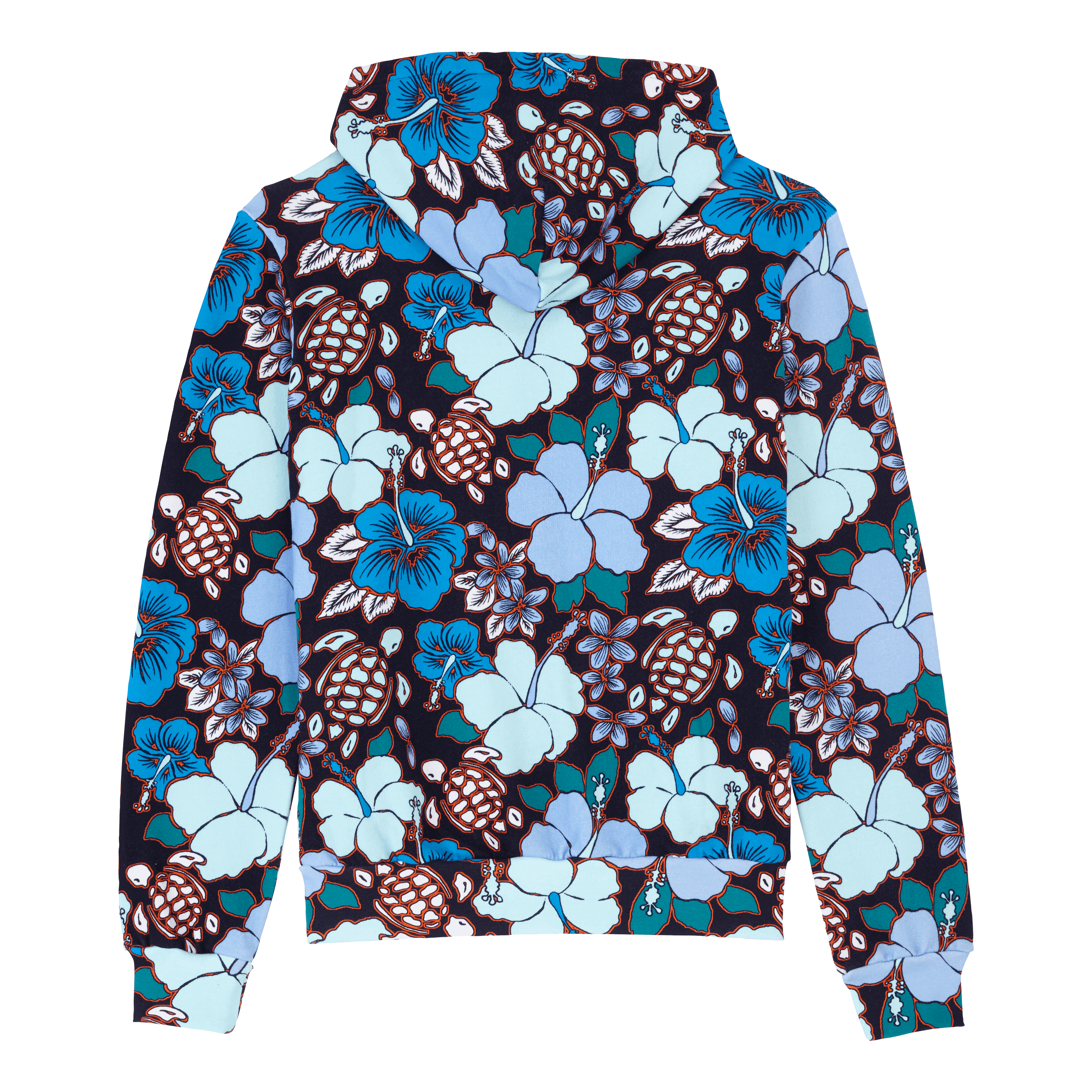 Sweat à capuche en coton zippé homme Tropical Turtles