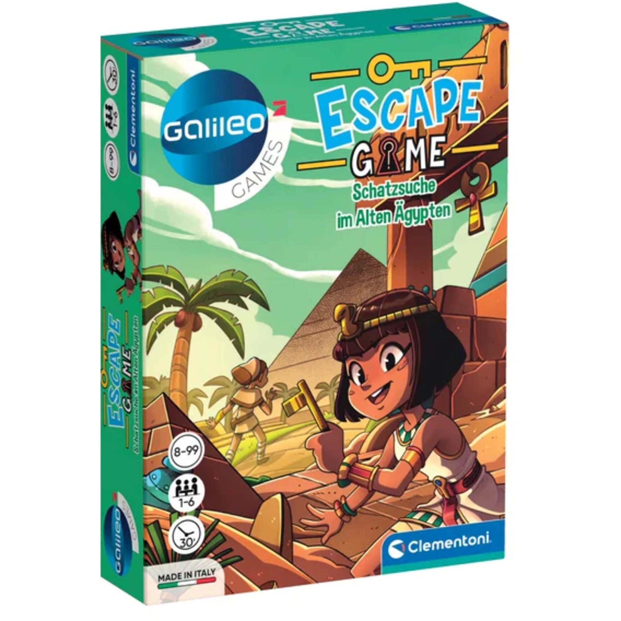 Clementoni Partyspiel Escape Game - Schatzsuche im Alten Ägypten