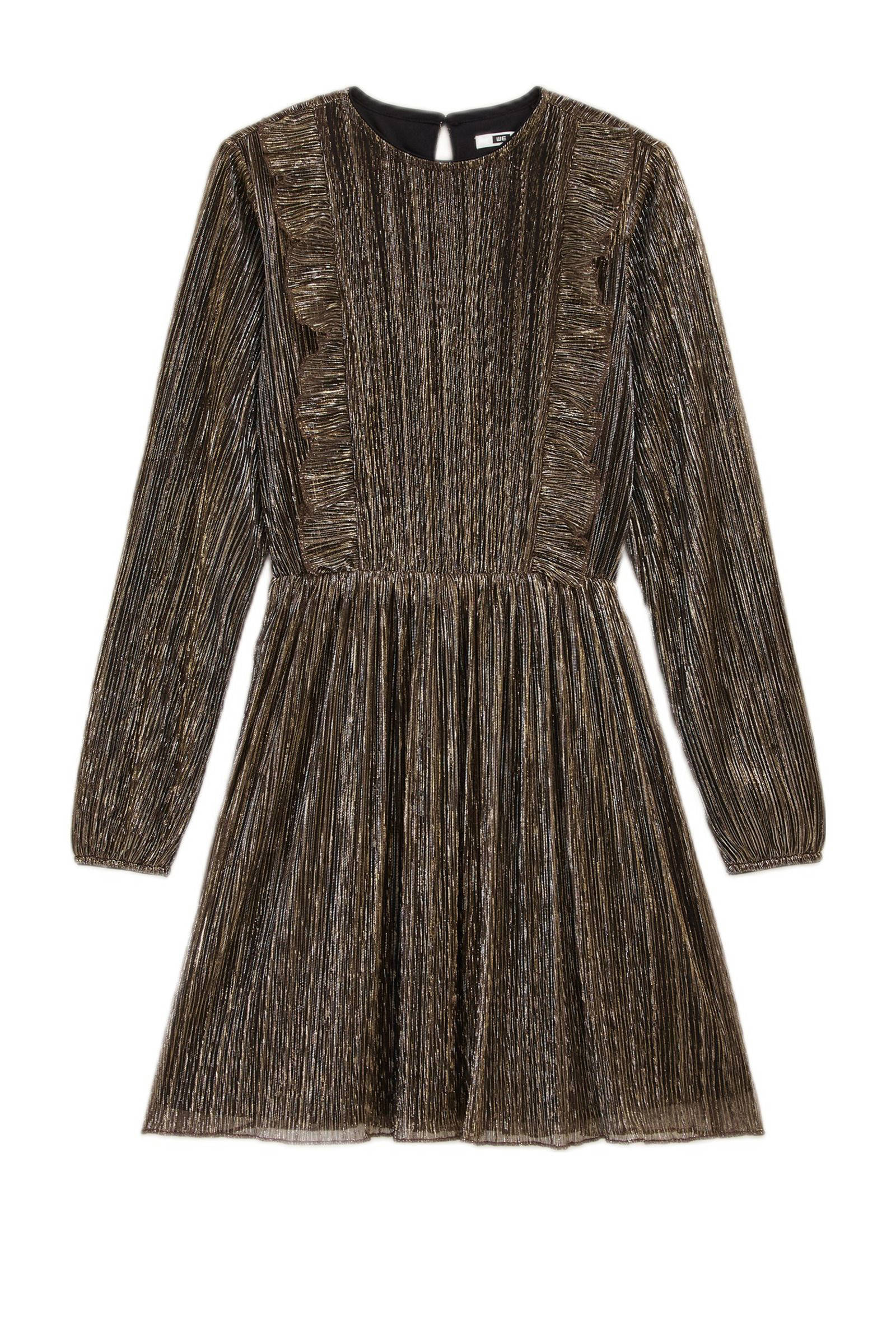 WE Fashion semi-transparante jurk goud