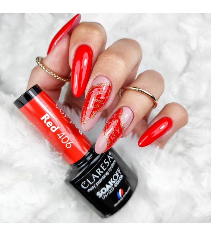 Claresa - Esmalte semipermanente Soak off - 406: Red