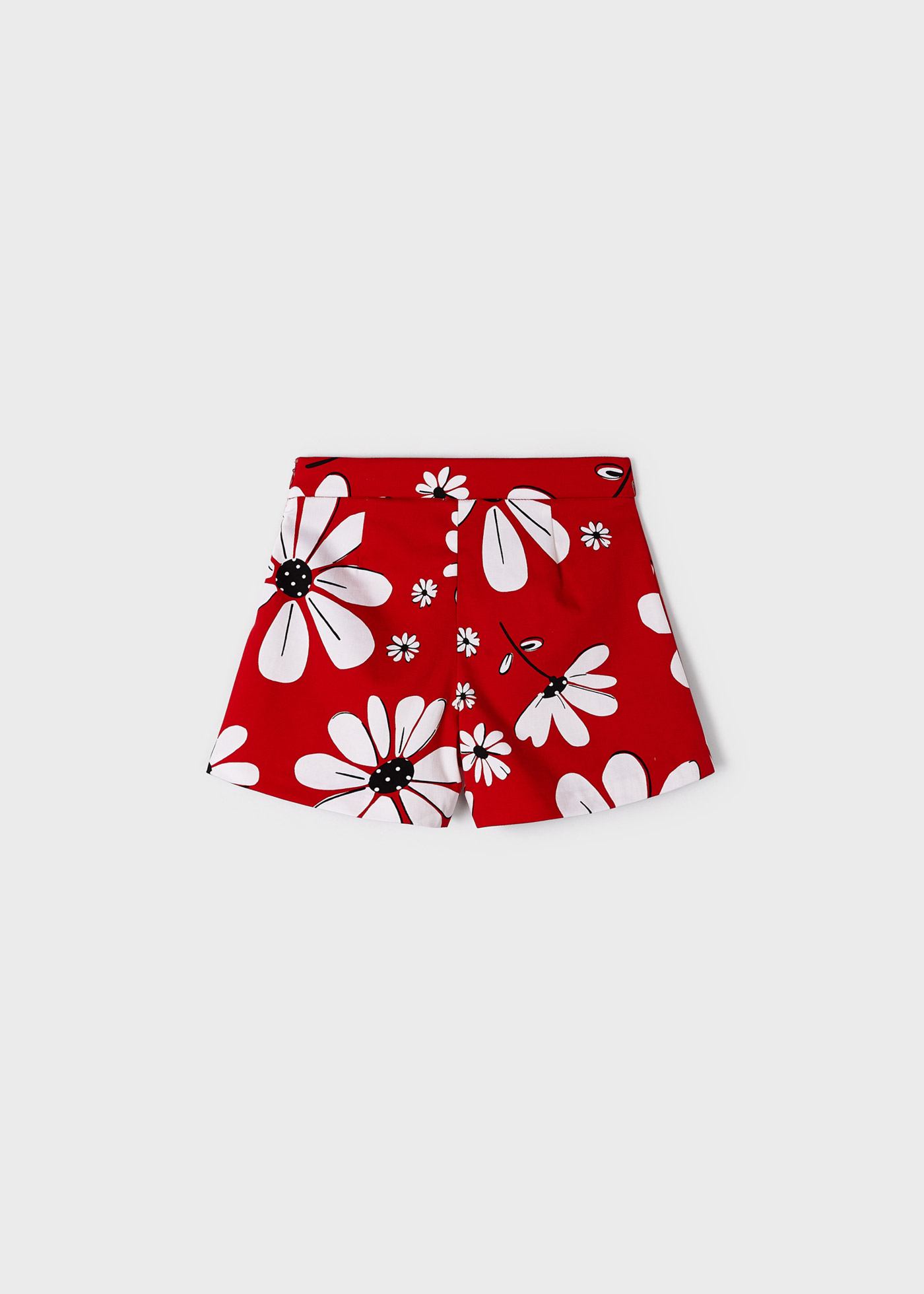 Calças culote estampadas em algodão para meninas