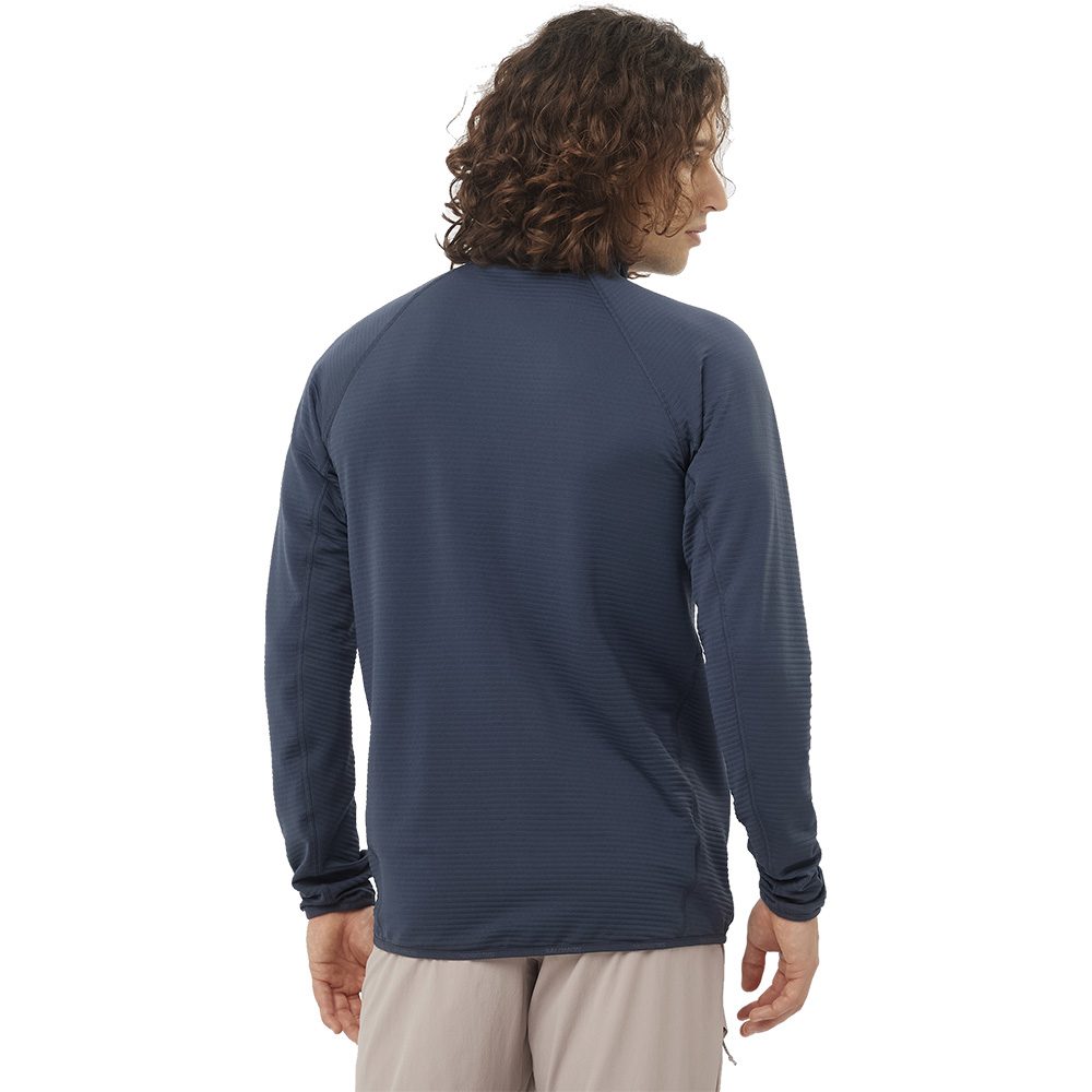 Salomon Essential Lightwarm Midlayerjacke Herren blue nights