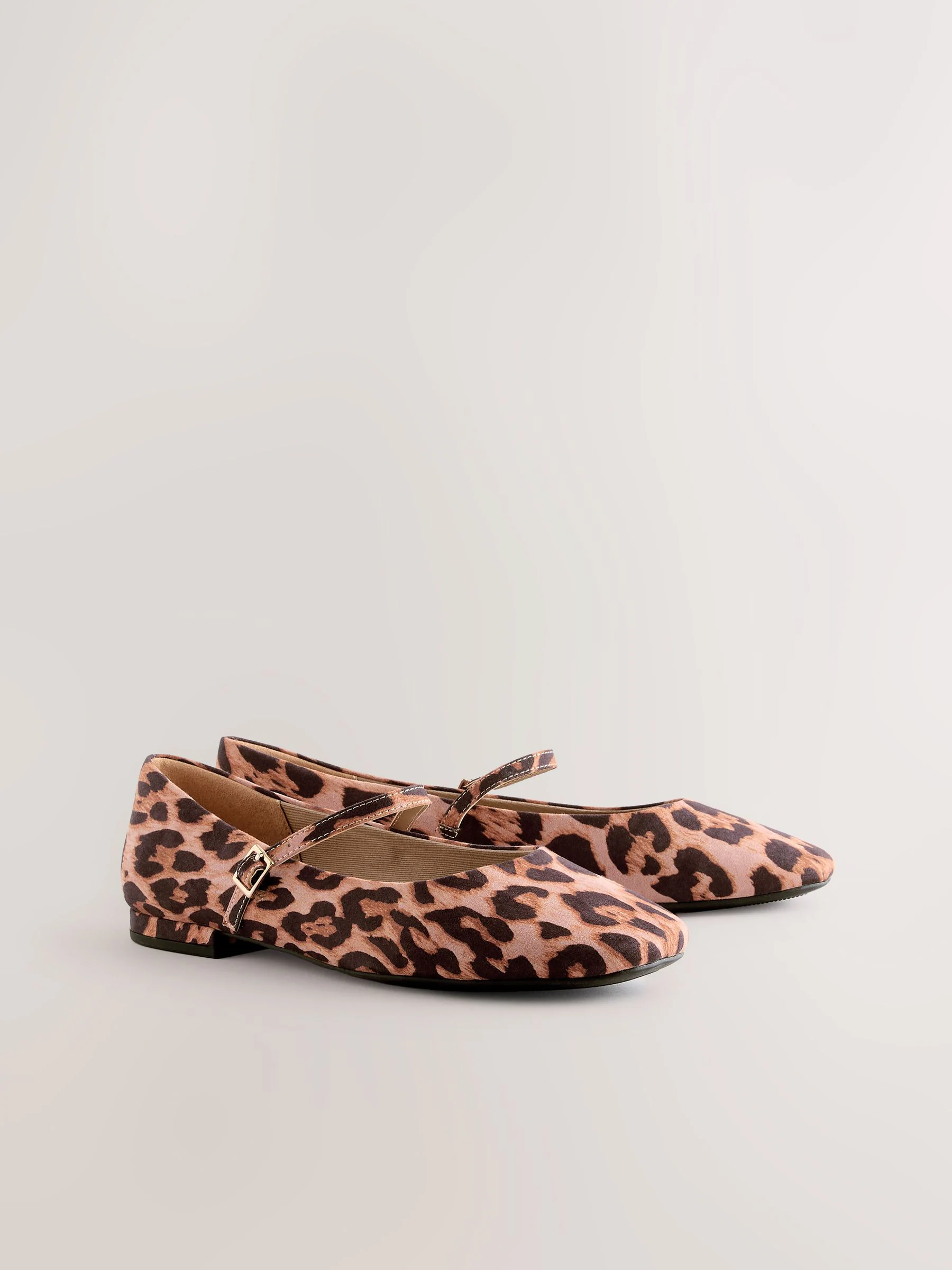 Luipaardprint - Mary Jane-schoenen met ronde neus