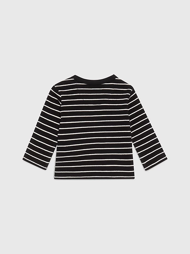 Camiseta listrada de manga comprida para recém-nascidos