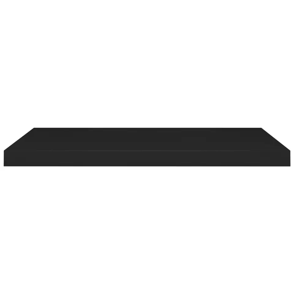 vidaXL - Wandschap - Zwart - MDF - 80 x 23.5 x 3.8 cm - 2 stuks