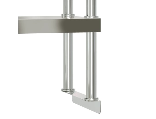 VIDAXL - Mobilier de cuisine Table de travail de cuisine avec étagère 110x55x150 cm inox