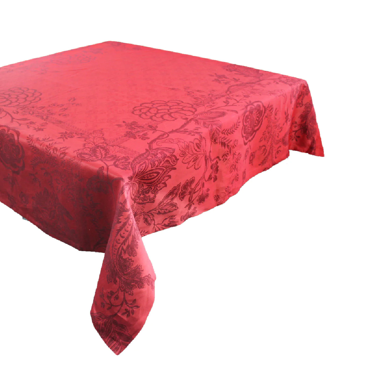 Nappe pur lin rouge 174X364 Garnier Thiebaut