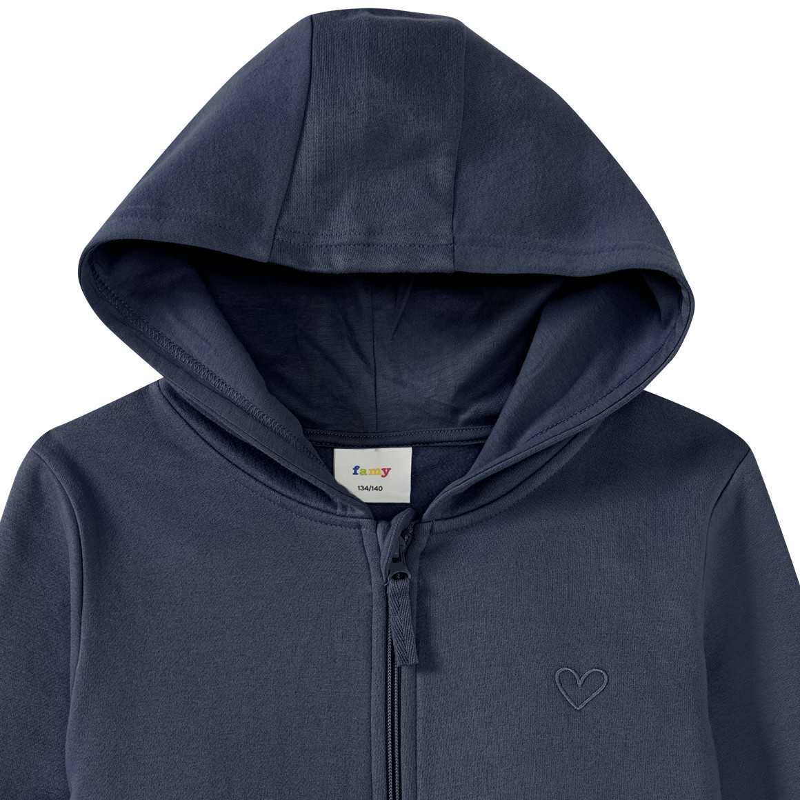 Famy Mädchen Sweatjacke mit Bio-Baumwolle dunkelblau