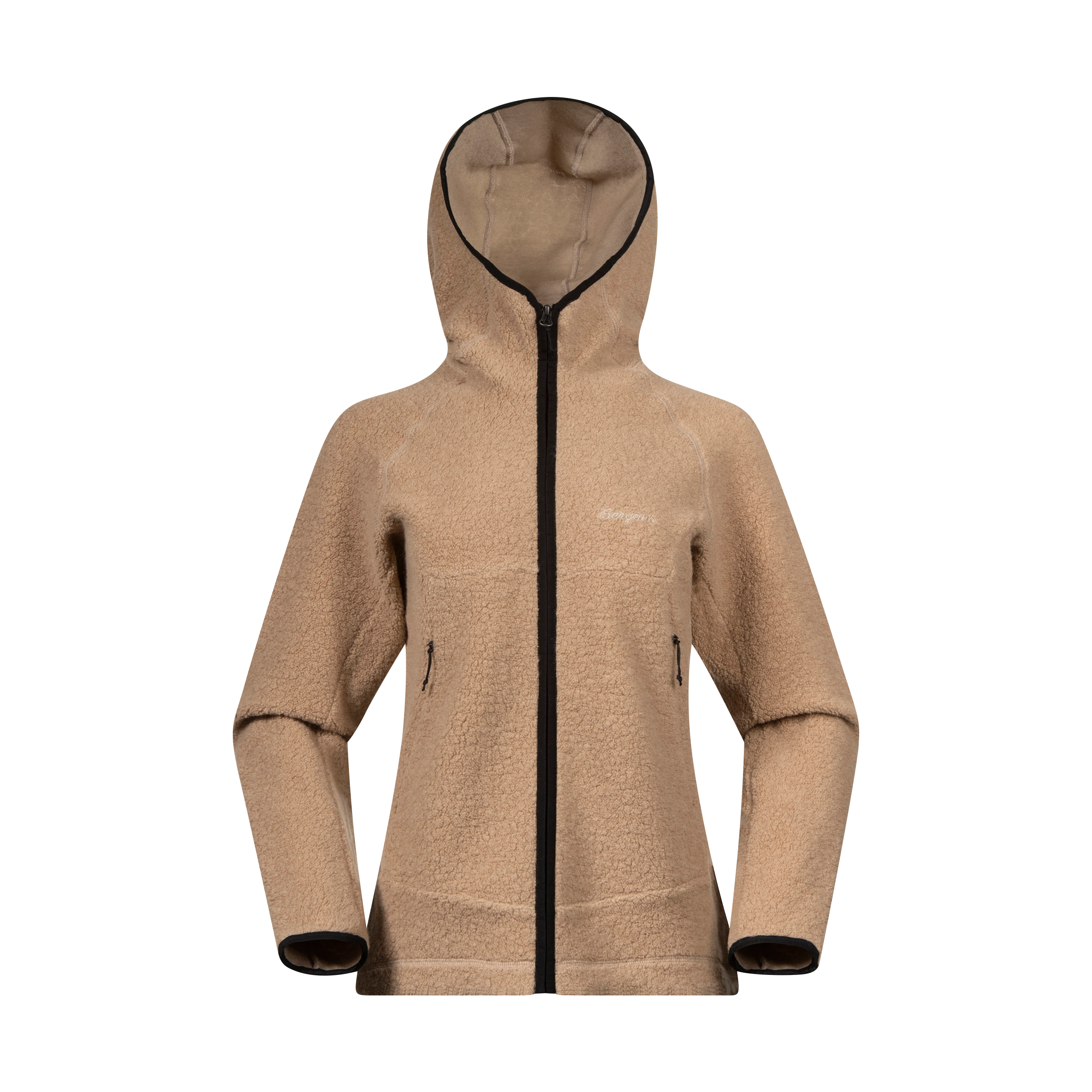 Vaagaa Merino Terry Midlayer Hoodie Women Sandstone
