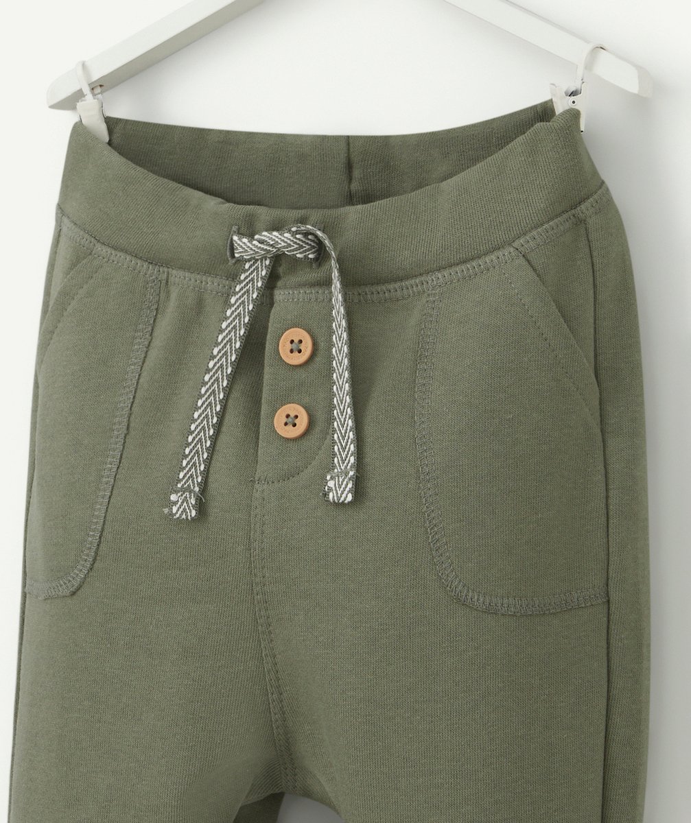 JOGGING BÉBÉ GARÇON EN MOLLETON ET FIBRES RECYCLÉES KAKI