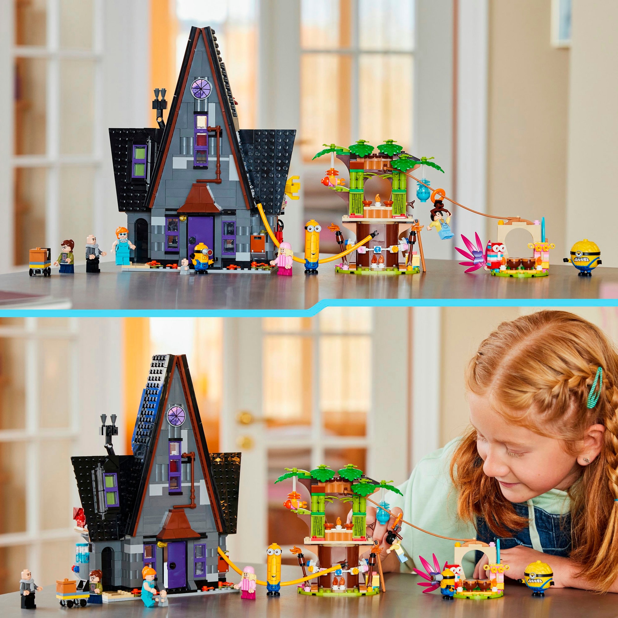 LEGO Konstruktionsspielzeug Minions Familienvilla von Gru und den Minions