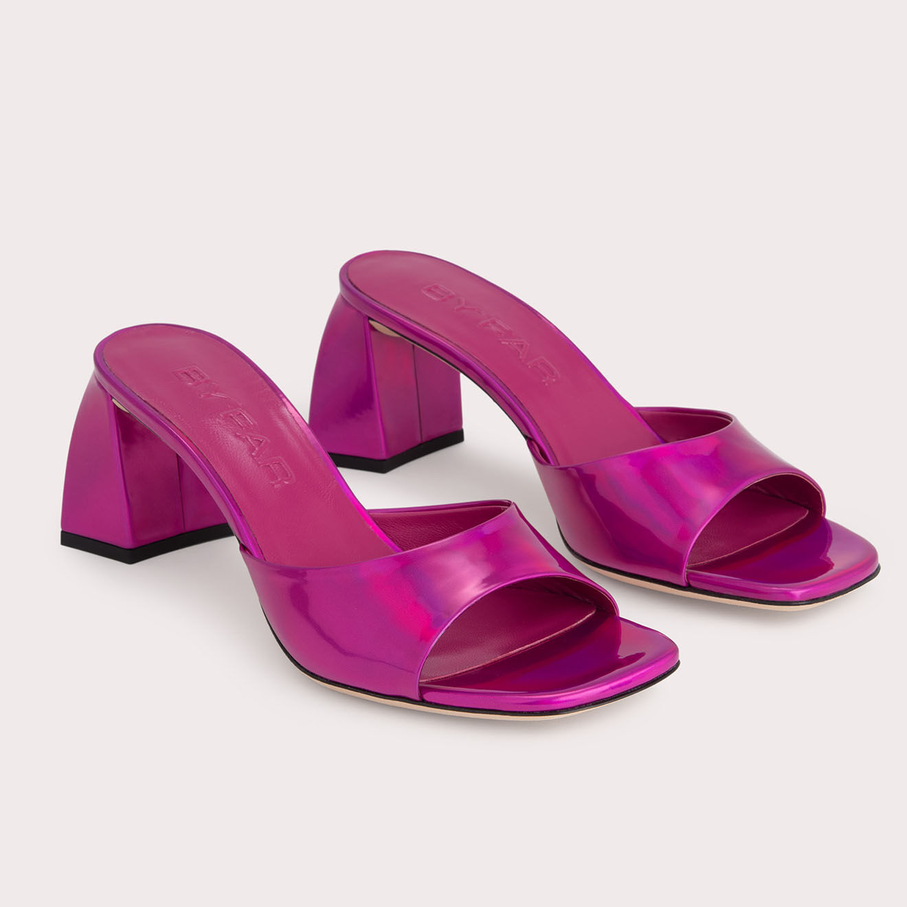 By Far Mules Romy fuchsia - Talon 7 cm