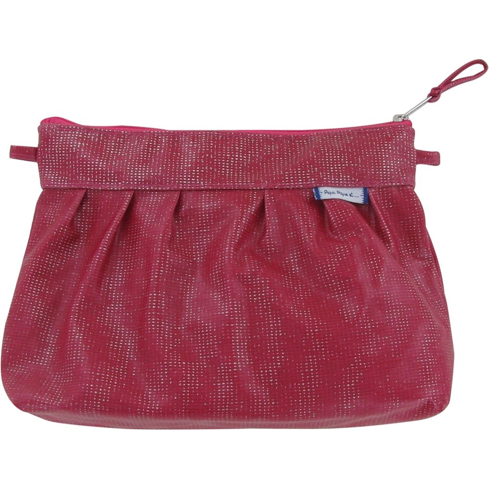 Pochette Plissée Fuchsia Argent