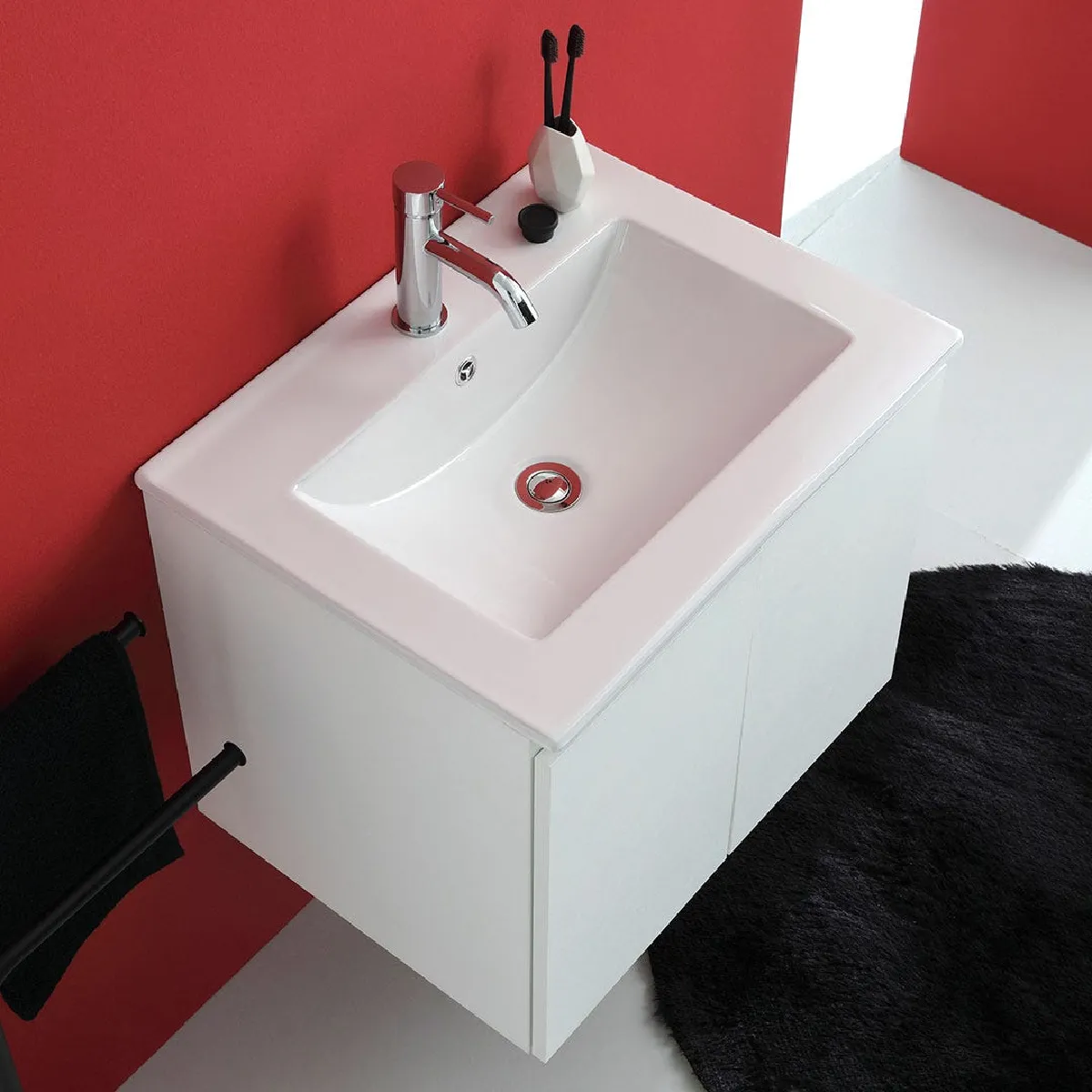 Kiamami Valentina Meuble salle de bain suspendu 60cm - Bilbao