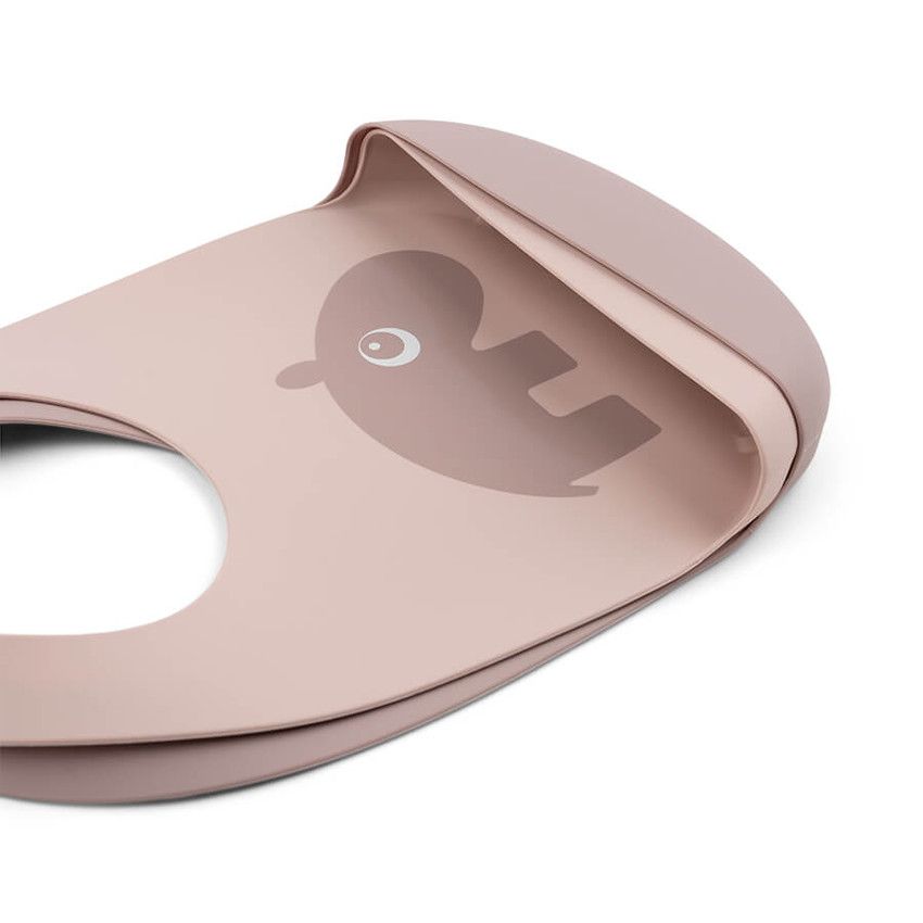 Lot de 2 bavoirs en silicone - Ozzo rose - Ecru