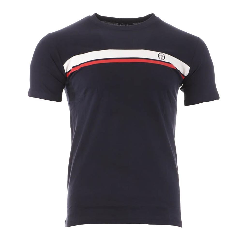 Sergio Tacchini T-shirt Marine Homme Sergio Tacchini Stripe A