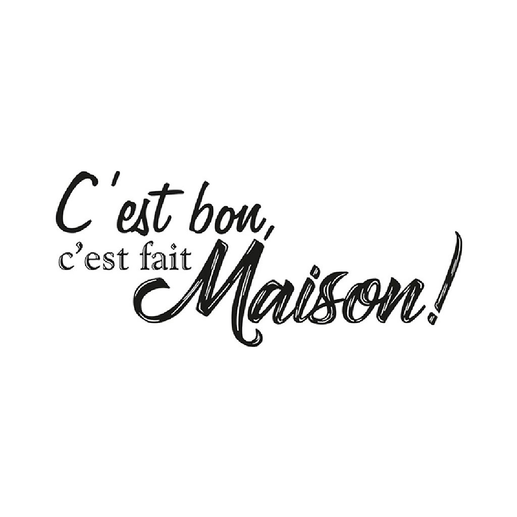 Sticker mural citation fait maison 70x20cm