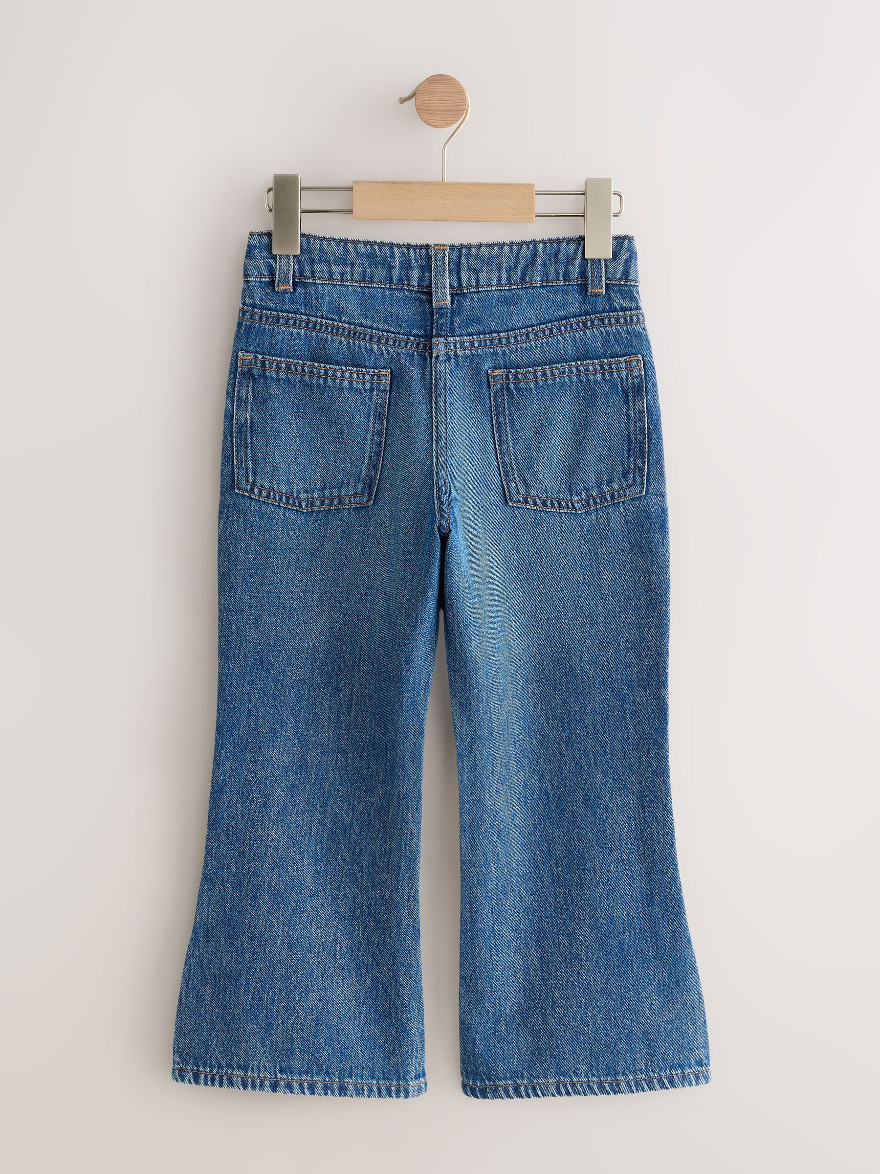 Normaal blauw - Wide Floral Print Embellished Jeans (3-16yrs)