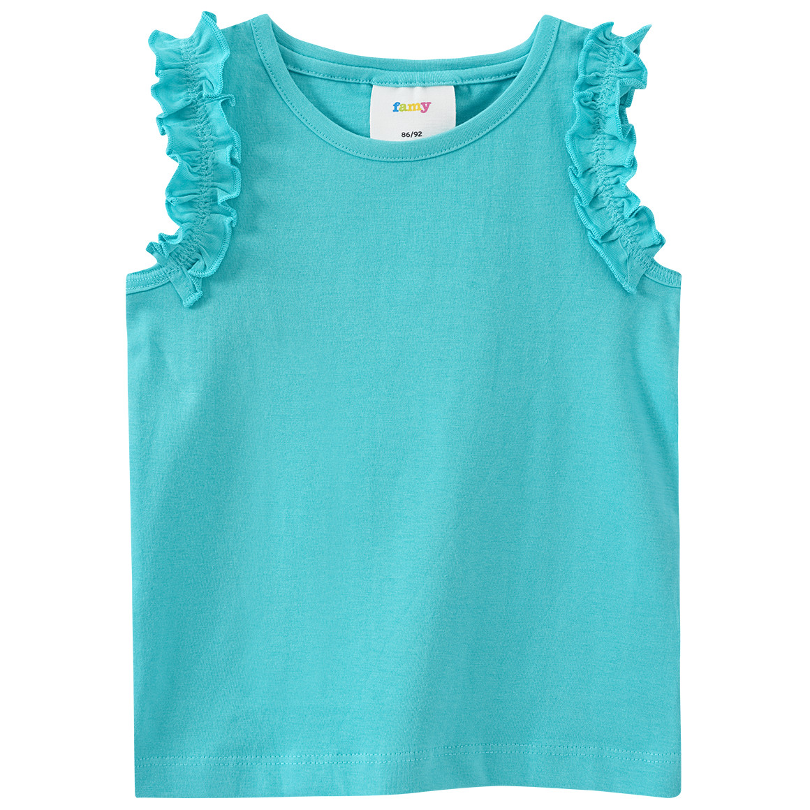 Famy 3 Mädchen Tops im Basic-Look helllila / türkis / helltürkis