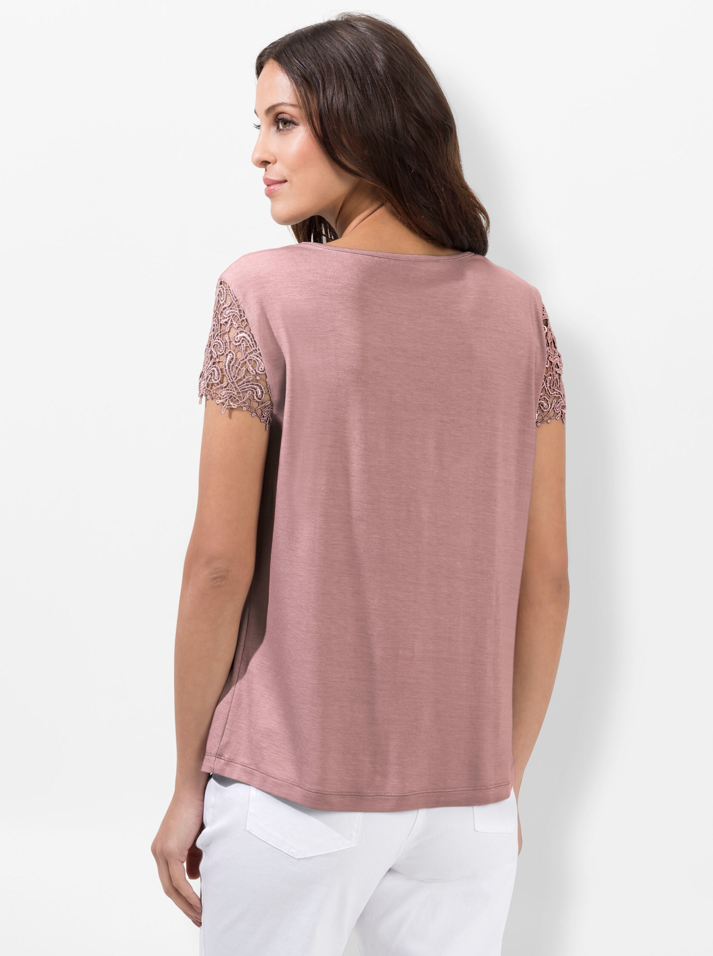 Spitzenshirt in rosé
