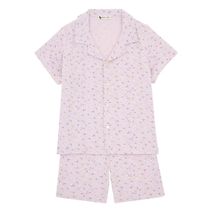 Risu Risu Pyjashort Rieur Coton Bio | Rose