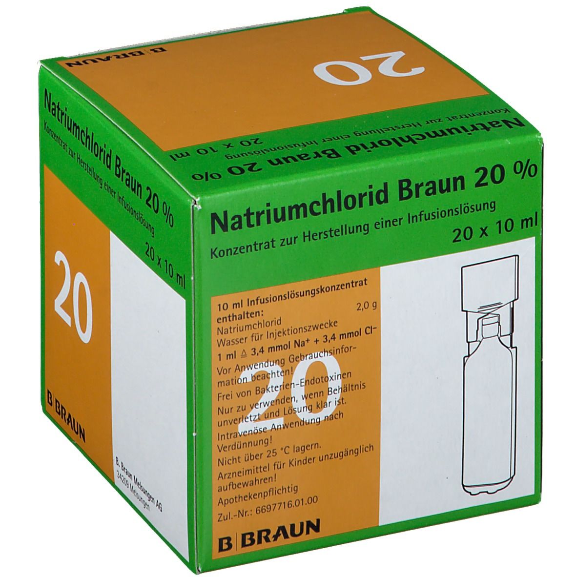 Natriumchlorid Braun 20 %, Mini-Plasco® connect
