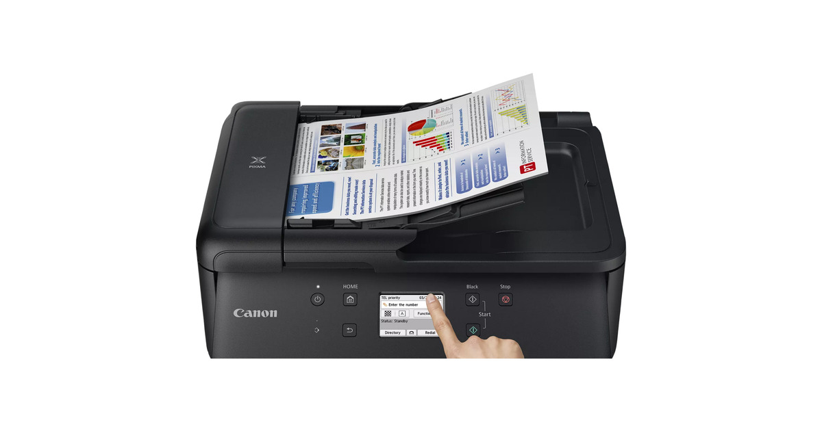 CanonCanon PIXMA TR7650 all-in-one inkjetprinter met faxfunctie  (Zwart, USB, Wi-Fi, Kopie, Scan, Fax)