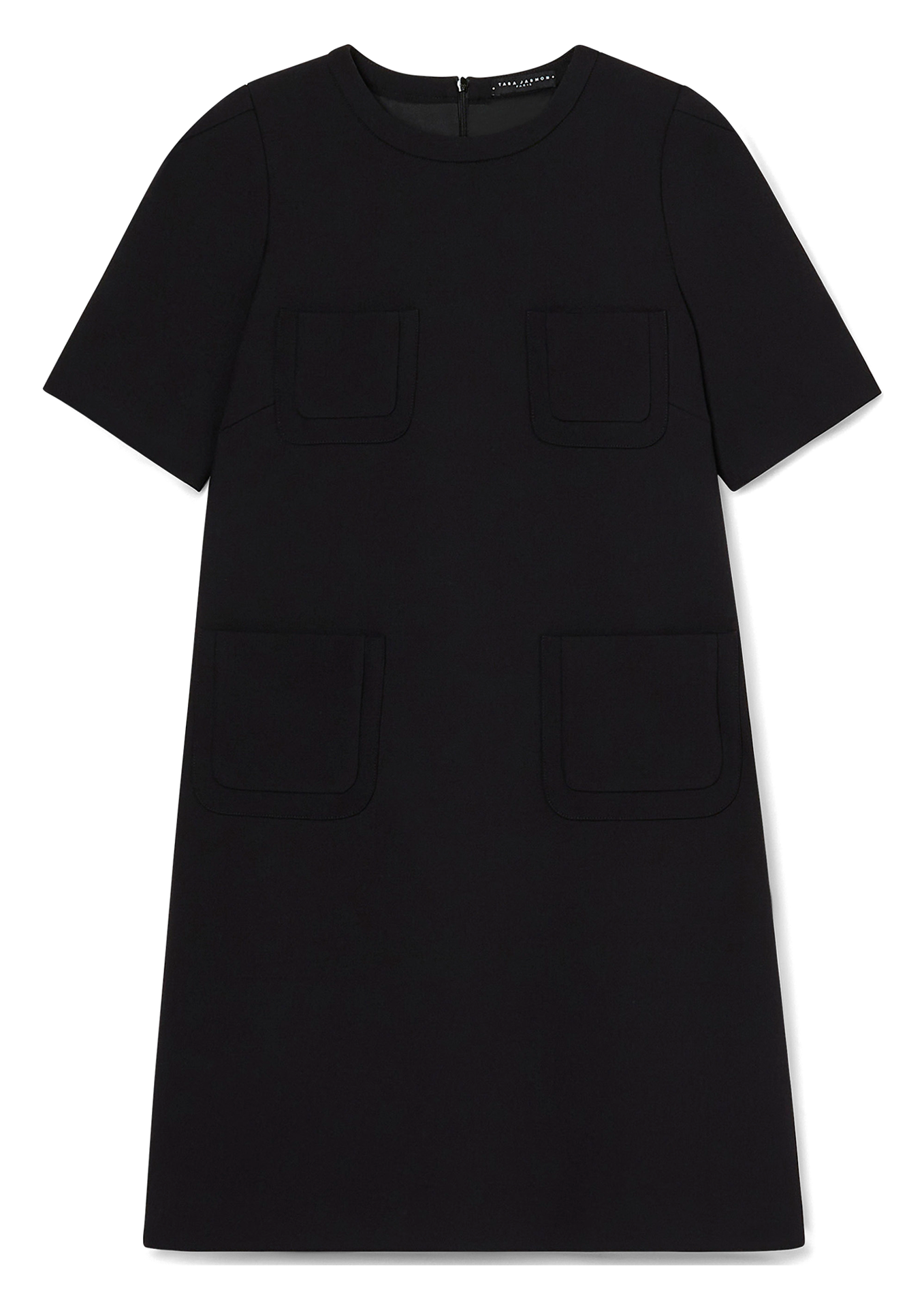 RENATA - Robe courte col rond | Noir