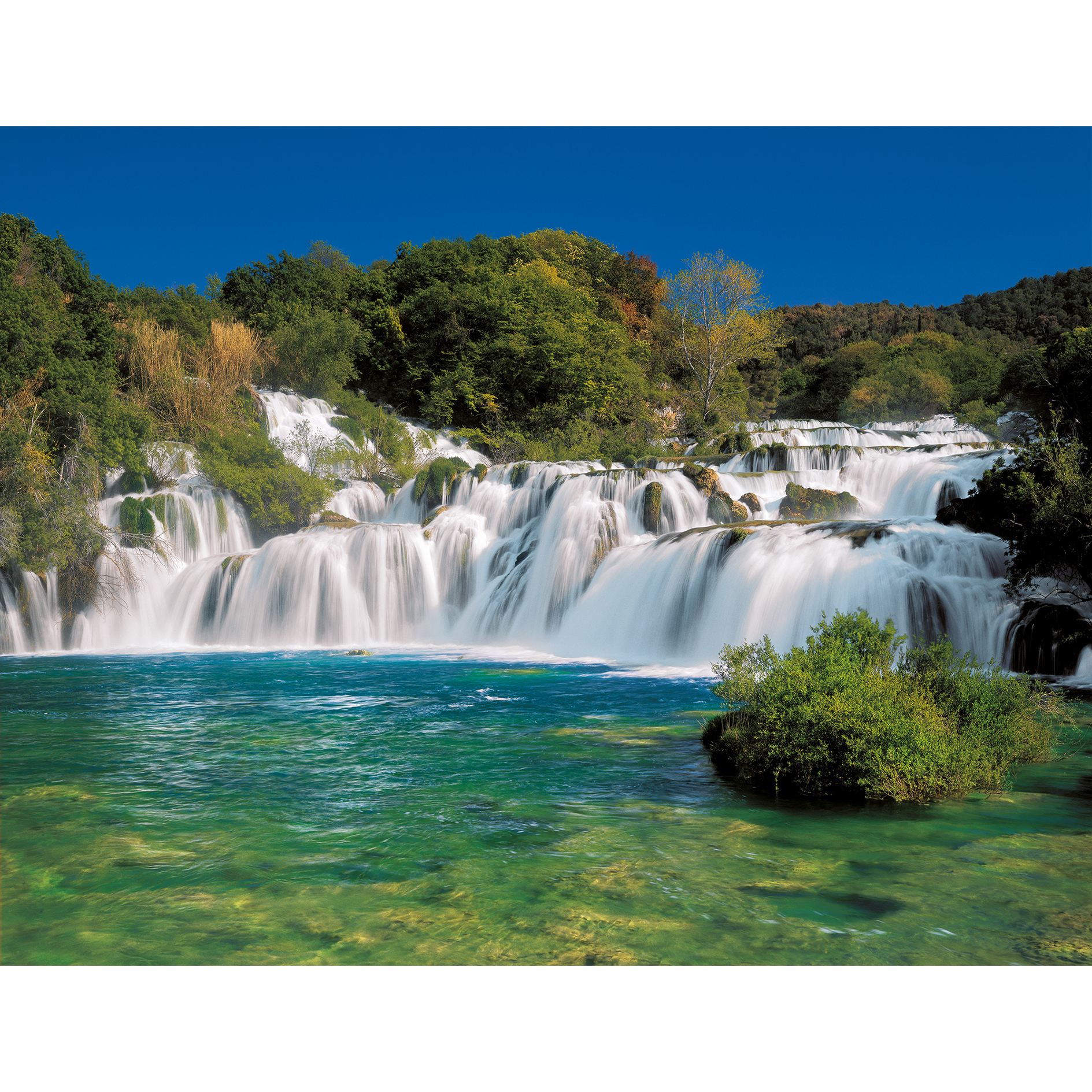 Papier-Fototapete KRKA FALLS - bunt - 368x254 cm