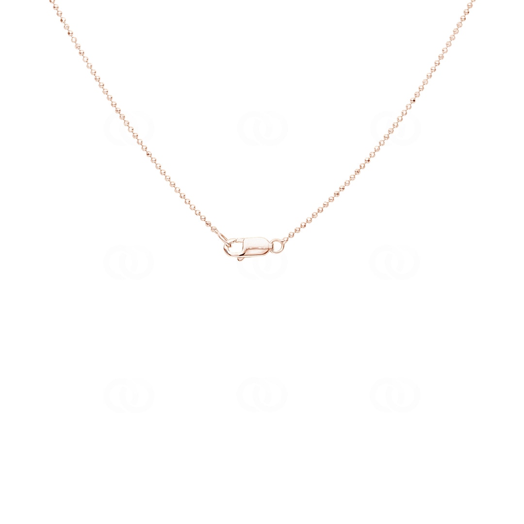 Y-Collier 750/18 K Roségold mit Diamanten 0.12ct H/Si