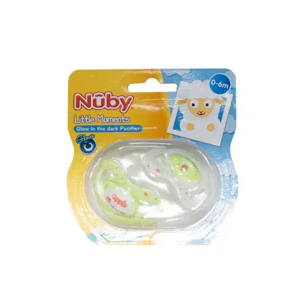 Nuby Sucettes Phosphorescentes Apple Of My Eye 0-6m Lot de 2