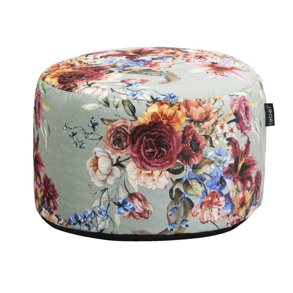 Poef Lebel Lina - groen - 48x28 cm